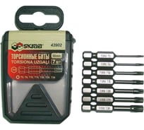 Набор торсионных бит Torx (7 шт; 50 мм; Т5-Т30) SKRAB 43902