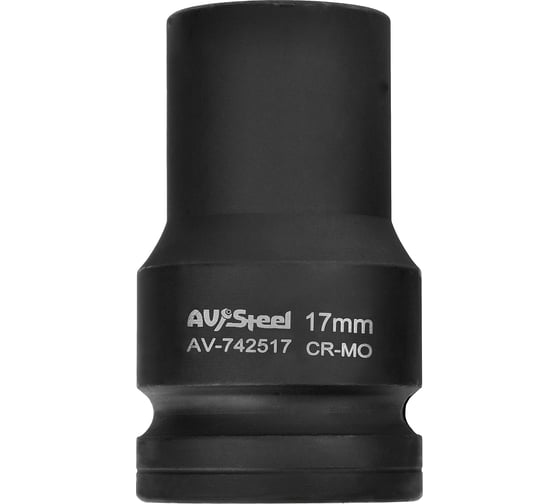 Головка ударная четырехгранная-футорка (17 мм; 1DR) AV Steel AV-742517