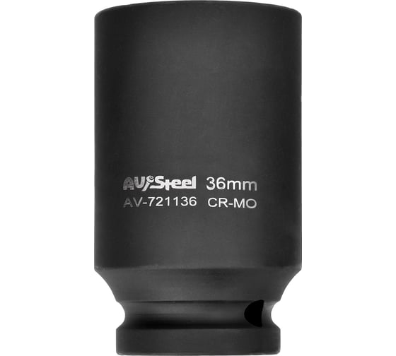 Головка ударная двенадцатигранная удлиненная (36 мм; 1/2DR) AV Steel AV-721136