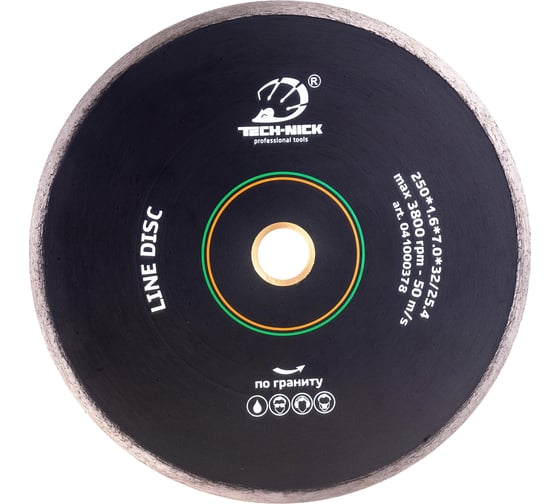 Диск алмазный сплошной по граниту LINE DISC (250х32/25.4 мм) TECH-NICK 041000378