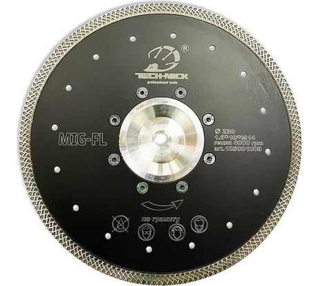 Диск алмазный турбо по граниту MIG-FL (230 мм; М14) TECH-NICK 105001009