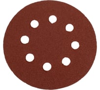 Круг абразивный шлифовальный под "липучку" с отверстиями 125 мм, зерно 60, 10 шт ВАРЯГ 018054