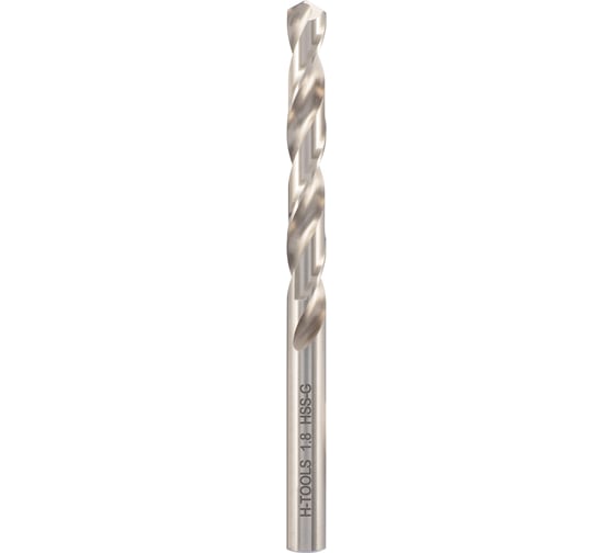 Сверло по металлу 1.8x46/22 мм, DIN338, h8, HSS-G Pro H-Tools 214018HT