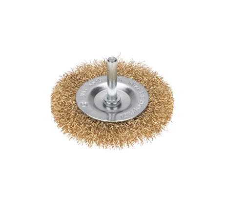 Щетка дисковая для дрели, витая латунированная проволока, 75 мм KRANZ KR-91-1249