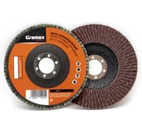 Диск шлифовальный лепестковый торцевой КЛТ-1 (прямой) (5/200) 125x22.2 мм, зерно 80 Gramex 006595