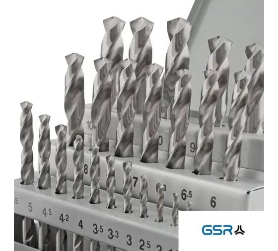 Набор сверл DIN 338, HSS-G, 1.0-10.5 мм, 24 шт GSR 08343200