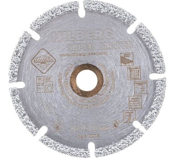 Диск алмазный отрезной Super Master 76х10 мм Hilberg 510076