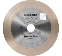 Диск алмазный отрезной Master Сeramic (180х1.4х25.4 мм) Hilberg HM504 16436118