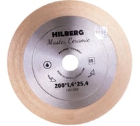 Диск алмазный отрезной Master Сeramic (200х1.4х25.4 мм) Hilberg HM505 16436112