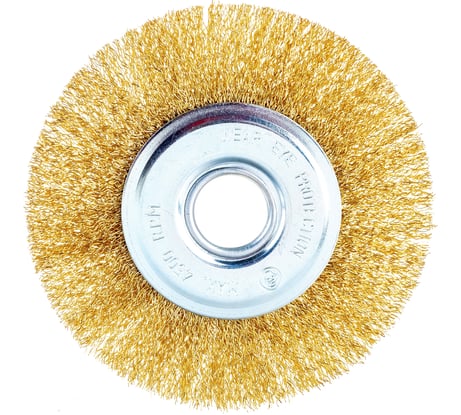 Щетка-крацовка дисковая (125 мм; латунированная проволока) для УШМ GROSSMEISTER 021018002