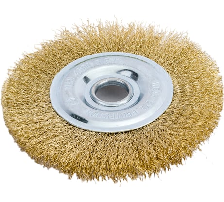 Щетка-крацовка дисковая (150 мм; латунированная проволока) для УШМ GROSSMEISTER 021018003