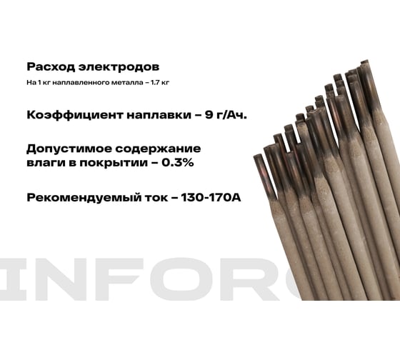 Электроды LB-52U (3,2 мм; 5 кг) Inforce IWET-3250U