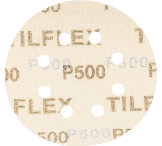 Абразивный круг 125 мм, P500, 8 отв., на липучке, 10 шт TILFLEX TL30-500/10