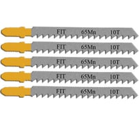 Полотна по дереву (5 шт; 10Т; евро хвостовик) для электролобзика FIT IT 41109