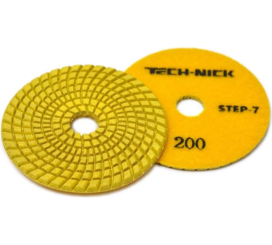 Круг алмазный гибкий шлифовальный АГШК STEP 7 (100x3.5 мм; Р200) TECH-NICK 111120008 1