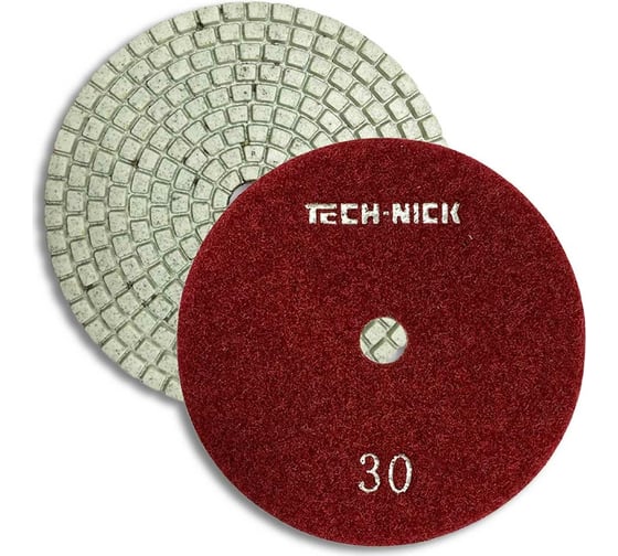 Круг алмазный гибкий шлифовальный АГШК WHITE NEW (100x2.5 мм; Р30) TECH-NICK 128.120.6741