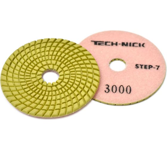 Круг алмазный гибкий шлифовальный АГШК STEP 7 (100x3.5 мм; Р3000) TECH-NICK 111120012