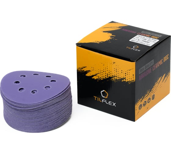 Абразивный круг TILFLEX  CERAMIC 125 mm P800 8 отв. на липучке (100 шт. в коробке) TL29-800/100