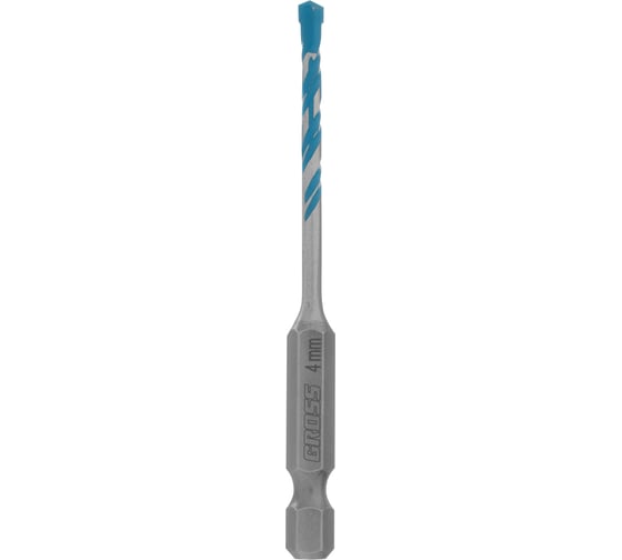 Сверло универсальное, Multipurpose PRO, 6-гр. хвостовик, 4 мм GROSS 706010