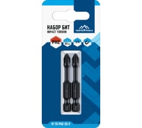 Набор бит IMPACT TORSION PH2, 50 мм, 2 шт vertextools IP-TR-PH2-50-2