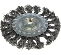 Щетка металлическая плоская (100 мм; М14; крученая проволока) для УШМ TUNDRA 2767967