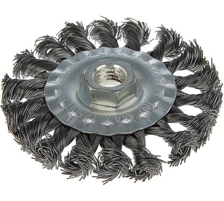Щетка металлическая плоская (100 мм; М14; крученая проволока) для УШМ TUNDRA 2767967