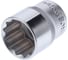 Головка торцевая 24 мм, 1/2"DR, 12-гранная, L=40 мм Rockforce RF-54924(11707) 1
