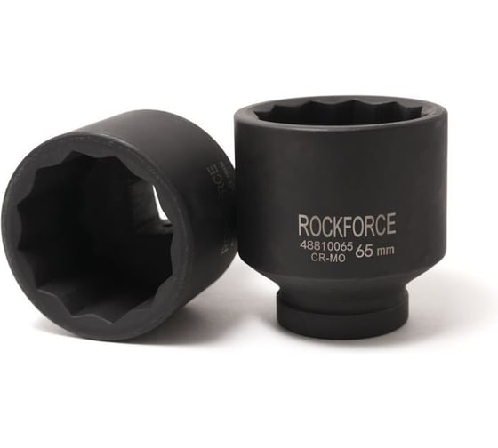 Головка торцевая ударная глубокая 65 мм, 1"DR, 12-гранная, L=95 мм Rockforce RF-48810065(26402) 1