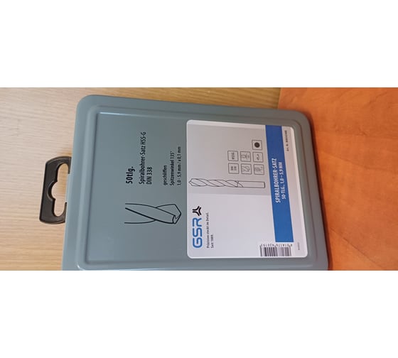 Набор сверл DIN 338 HSS-G 1.0-5.9 мм, 50 шт GSR B08343400