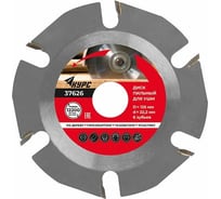 Диск пильный по дереву 125х22.2 мм, 6 зубьев с карбидными вставками КУРС 37626