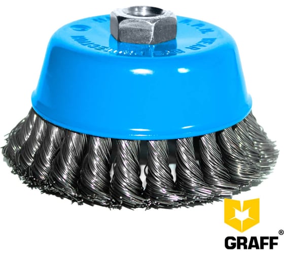Щетка по металлу 65 мм, М14, чашечная, жгутовая GRAFF 3016514