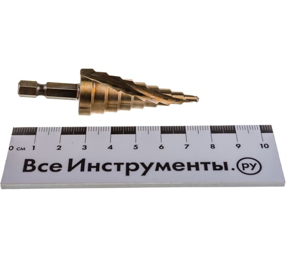 Сверло по металлу шаговое спиральное (4-20 мм; 9 ступеней; Р6М5) Hardcore 144420