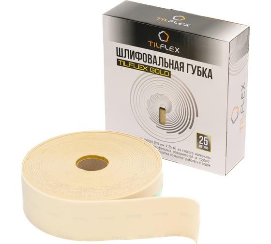 Шлифовальная губка GOLD в рулоне P500, 115 мм, 25 м TILFLEX TL28-G500