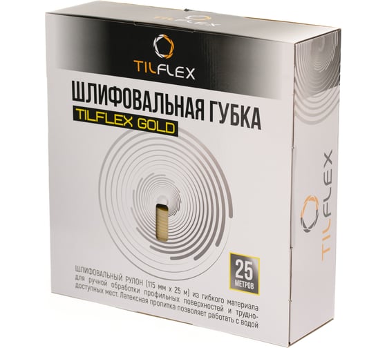 Шлифовальная губка GOLD в рулоне P500, 115 мм, 25 м TILFLEX TL28-G500