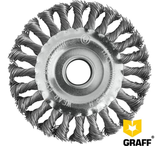 Щетка по металлу 125х22 мм, дисковая, жгутовая GRAFF 30312522
