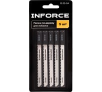 Пилки по дереву для лобзика 5 шт Inforce 12-23-04