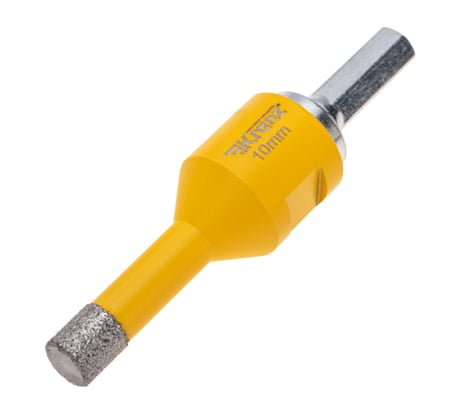 Коронка алмазная профессиональная по керамограниту и железобетону М14, вакуумное спекание, 10 мм, для УШМ KRANZ KR-92-1003