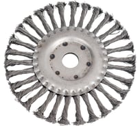 Щетка металлическая для УШМ 180мм/22мм, дисковая, крученая PLAZWELD P-18022