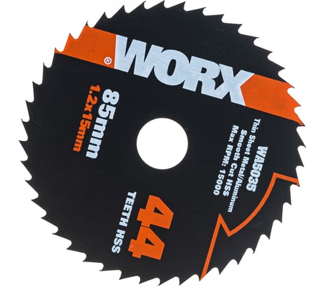 Пильный диск по металлу (44T; 85х1.2х15 мм) WORX WA5035