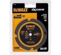 Диск пильный по древесным материалам (115x9.5 мм; 4T) DEWALT DT20421-QZ