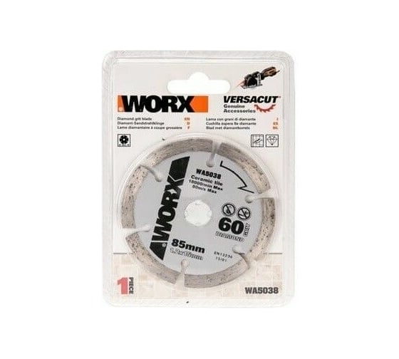 Пильный диск алмазный 85x1.2x15 мм WORX WA5038