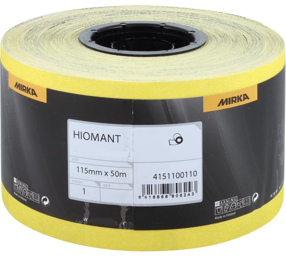 Бумага шлифовальная HIOMANT (115 мм; 50 м; Р100) Mirka 4151100110