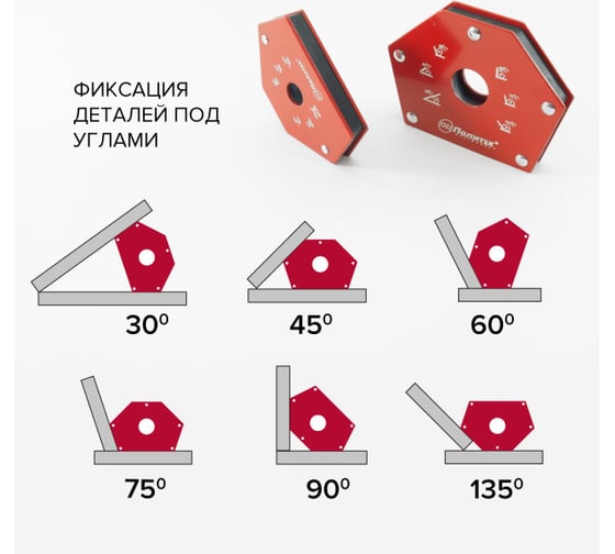 Магнитный шестиугольник для сварки 20 кг Политех 9053105