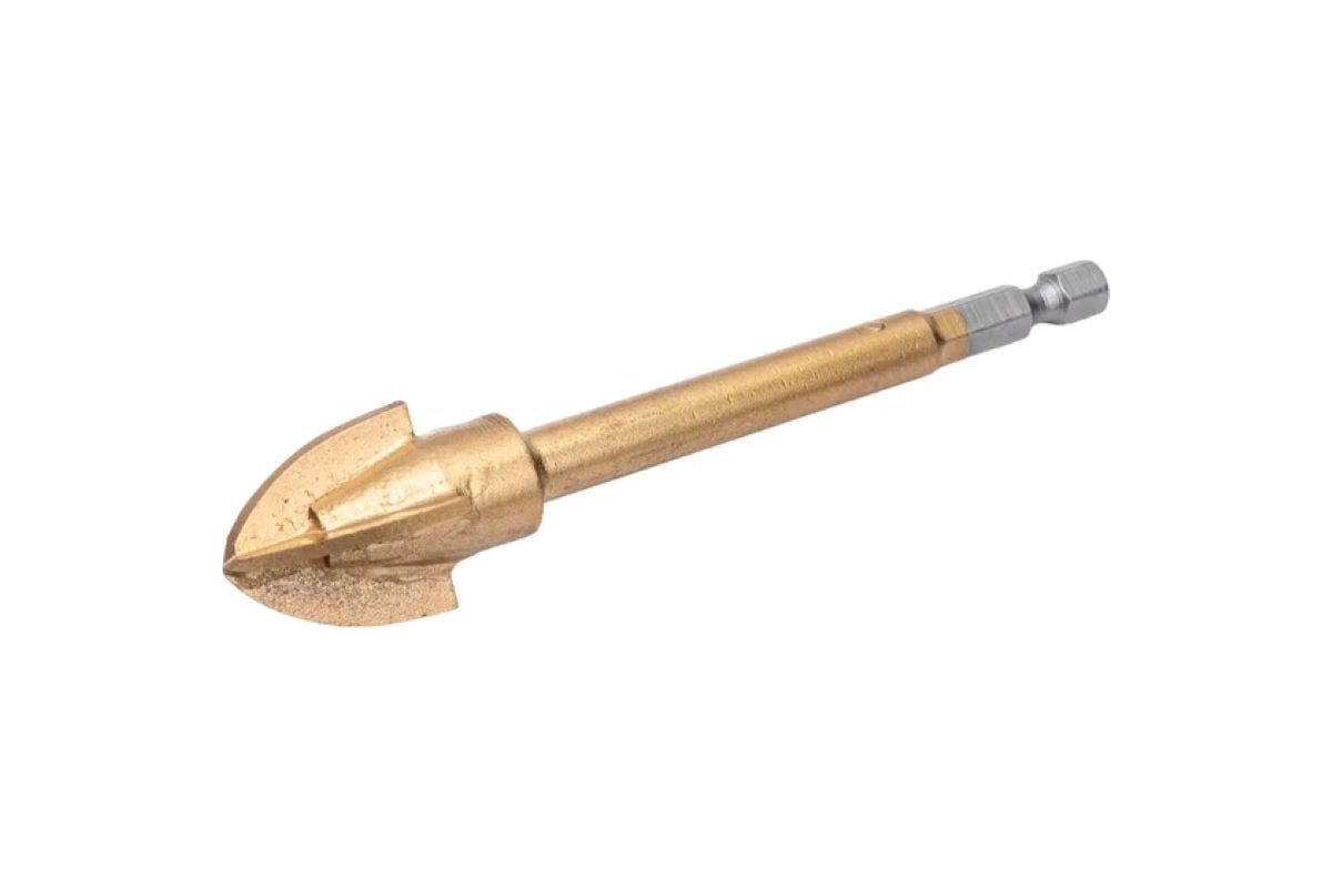 Сверло 10х100 мм, 4 грани, по керамике, стеклу, мрамору, черепице MD ...