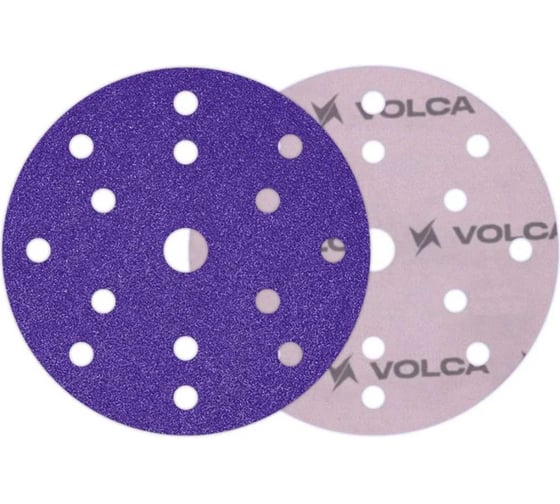Диск абразивный керамика AMETHYST 150 мм, 15 отверстий, P 100, 50 шт VOLCA 74150150100 1