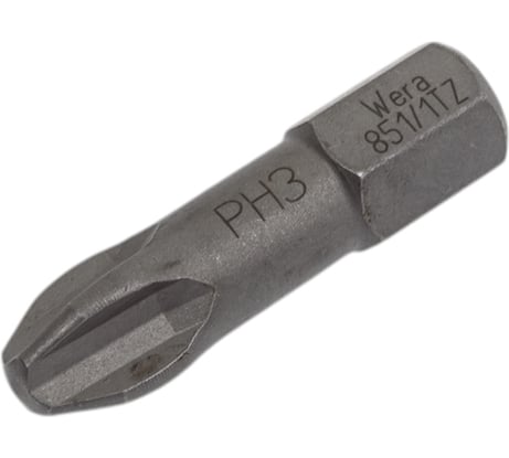 Бита торсионная вязкая твердость PH 3, 25 мм, 1/4" WERA WE-056525