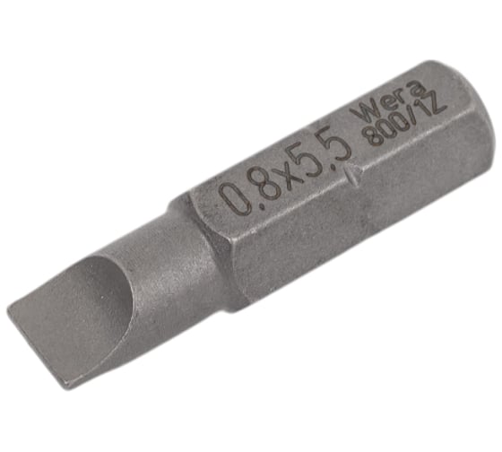 Бита шлицевая вязкая твердость 1/4", SL 0.8x5.5, 25 мм WERA WE-072057