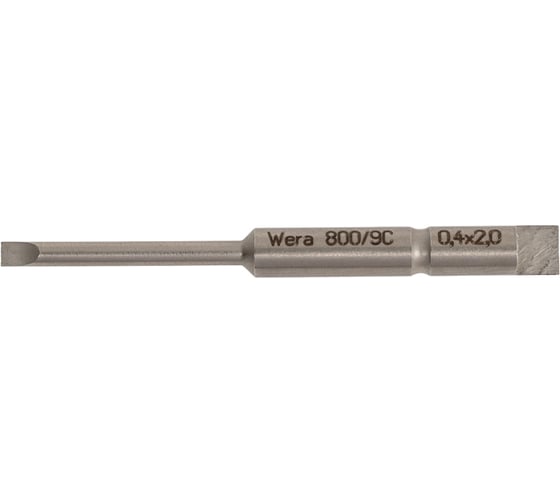 Бита шлицевая сверхтвердая Halfmoon SL 0.40x2, 44 мм, хвостовик 4 мм WERA WE-135266