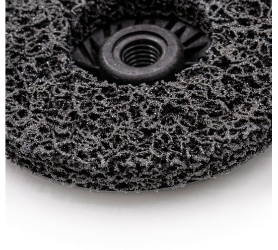 Круг зачистной полимерный (коралловый) черный, medium grain (средний), 125x15 мм, М14 РемоКолор 37-1-434