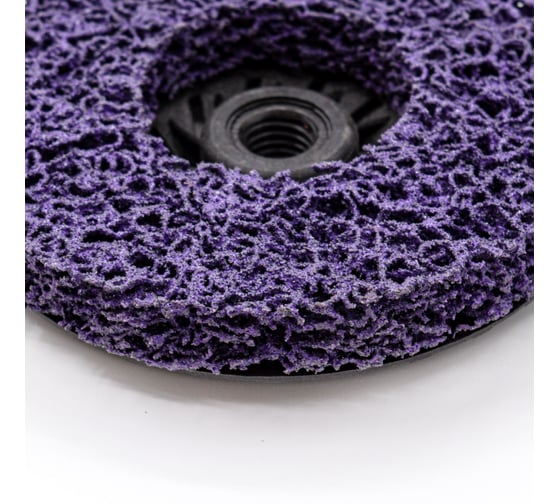 Круг зачистной полимерный (коралловый) фиолетовый, extra coarse (очень грубый), 125x15 мм, М14 РемоКолор 37-1-416